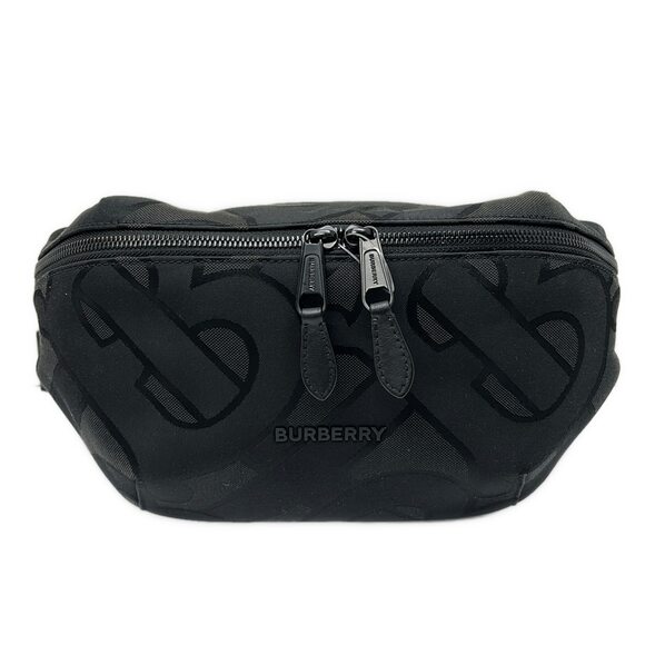 Burberry TB Monogram Jacquard Belt Bag Backpack 8043707 Black Dark Gray main image 5
